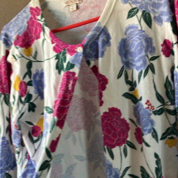FINAL MARKDOWN Merona Floral cardigan large - Picture 4 of 11